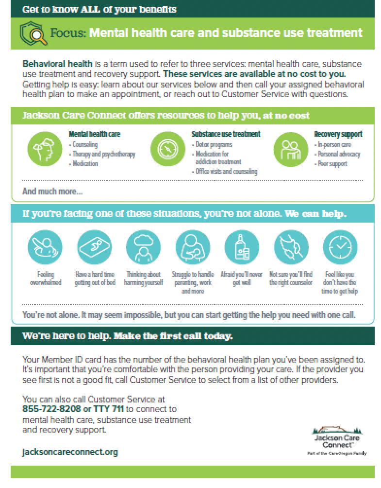JCC Behavioral Health  Explainer Handout Cover